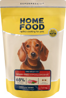 Корм д/дорослих собак малих пород Гіпоалергенний беззерновий Качка та індичка сухий 1,6кг Home Food