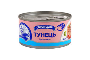 Тунец для салатов в собственном соку Аквамарин ж/б 185г