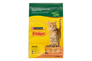 Корм сухой для взрослых котов С курицей и овощами 5 Promises Friskies м/у 10кг