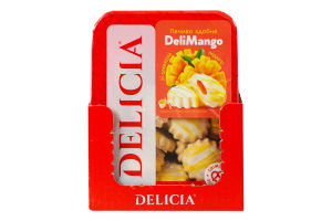 Печенье сдобное со вкусом манго DeliMango Delicia лоток 0.35кг
