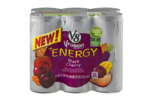 V8 V-Fusion + Energy Juice Black Cherry - 6 PK