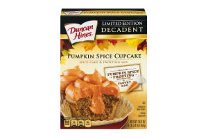 Duncan Hines Limited Edition Decadent Pumpkin Spice Cupcake Spice Cake & Frosting Mix