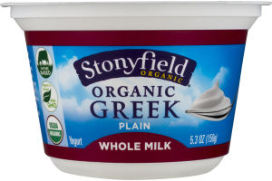 Stonyfield Organic Greek Whole Milk Yogurt Plain