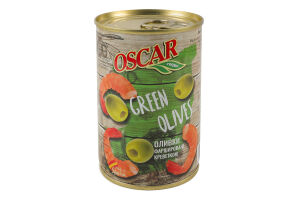 Оливки фаршированные креветками Oscar foods ж/б 300г