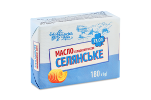 Масло Українська зірка 180 г 73% Селянське
