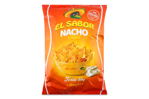 Чипсы кукурузные со вкусом барбекю Nacho El Sabor м/у 100г