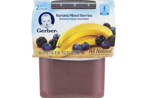 Gerber 2nd Foods All Natural Banana Mixed Berries - 2 CT