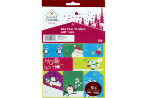 Smart Living Holiday Gift Tags Peel 'N Stick - 104 CT