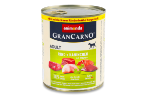 Корм д/собак з яловичиною кроликом та травами 800г ж/б ГранКарно