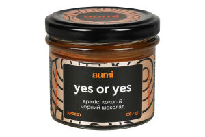 Десерт Арахис-кокос-черный шоколад Yes or yes Aumi с/б 120г