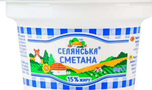 Сметана 15% Селянська ст 180г