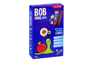 Конфеты фруктовые Яблочно-грушево-черничный страйп Bob Snail к/у 6х14г