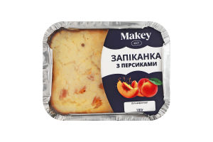 Запеканка творожная с персиками Makey лоток 180г