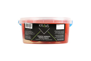 Томати червоні мариновані з цукром та підсолоджувачем Krava п/у 500г