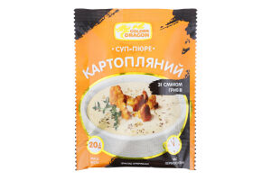 Суп-пюре швидкого приготування Картопляний з грибами 20г Голден Драгон