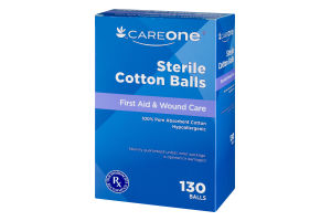 CareOne Sterile Cotton Balls - 130 CT