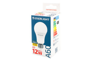 Лампа светодиодная 12W 1080lm E27 3000K A60 Enerlight 1шт