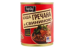 Каша гречневая со свининой hapay! ж/б 340г