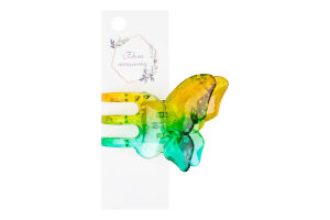 Заколка для волосся Краб Метелик кольоровий B-54