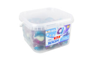Засіб для прання у вигляді капсул 3в1 Гірська свіжість Pro Wash 60х15г