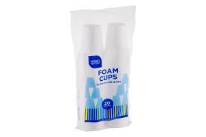 Smart Sense Foam Cups For Hot or Cold Drinks - 20 CT