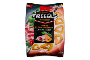 Вироби фігурні неглазуровані з добавками зі смаком бекону Treegls м/у 75г