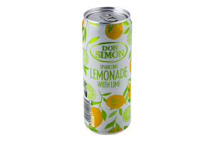 Напиток безалкогольный соковый среднегазированный со вкусом лайма Lemonade Don Simon ж/б 330мл