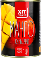 Манго ломтики в легком сиропе пастеризованные Хіт продукт ж/б 565г