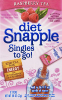Snapple Singles To Go Diet Raspberry Tea Energy Iced Tea Mix- 8 CT
