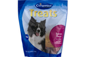 Companion Wavy Strips Dog Treats Bacon Flavor