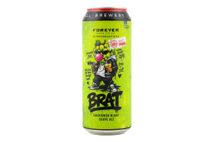 Пиво Brat Sauvignon Blanc Grape Ale світле нефільтроване 7,5% 0,5л ж/б Forever