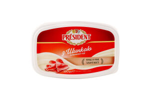 Сыр плавленый 45% С ветчиной President п/у 160г