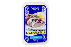 Оселедець філе-шматочки в олії Козацький Veladis б/ш п/у 300г