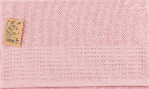 Рушник світло-кораловий махровий з вафельним бордюром 40*70см 450г/м2 ГМ Текстайл