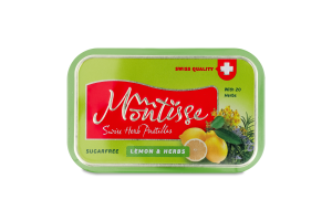Льодяники без цукру Лимон та трави Montisse з/б 50г