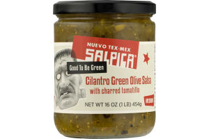 Nuevo Tex-Mex Salpica Cilantro Green Olive Salsa with Charred Tomatillo