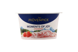 Йогурт 5% Strawberry Moments of joy Movenpick ст 100г