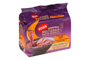 Локшина Koka смак качки та 5 спецій з фіолет кукур