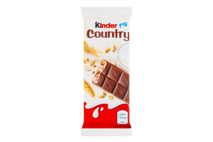 Шоколад молочный с молочной начинкой и злаками Country Kinder м/у 23.5г