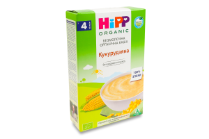 Каша безмолочна для дітей від 4міс Кукурудзяна Organic Hipp к/у 200г