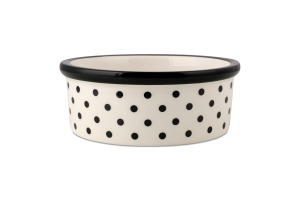 Миска д/котів Зентангл 300мл біло-чорна кераміка 12см Тріксі