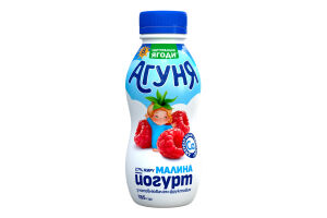 Йогурт 2.7% для дітей від 8міс з наповнювачем фруктовим Малина Агуня п/пл 185г