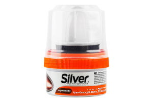 Крем-блиск д/взуття коричневий 50мл Сільвер