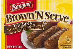Banquet Brown 'N Serve Sausage Links Original - 10 Ct