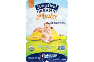 Stonyfield Organic Yobaby with Probiotic Yogurt Variety Pack - 6 CT