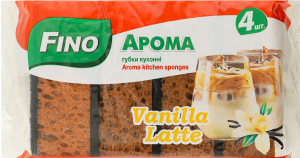 Губки кухонні Арома Vanilla Latte 4шт Fino
