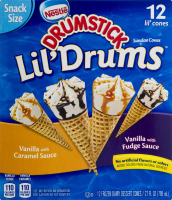 Nestle Drumstick Lil' Drums Frozen Dairy Dessert Cones Variety Pack - 12 CT