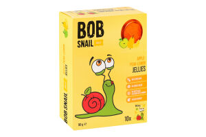 Мармелад фруктовый Яблоко-груша-лимон Jelly Bob Snail к/у 10х9г
