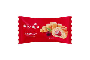 Круассан с ягодным нетермостабильным наполнителем с вишней Toniya м/у 40г
