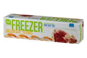Smart Sense Freezer Bags Gallon Size - 10 CT